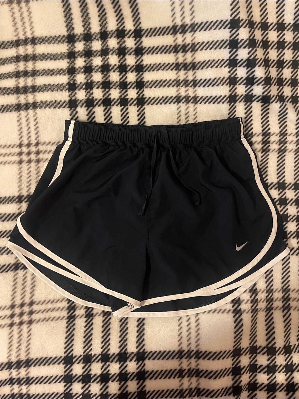 Women’s Nike Navy Athletic Shorts with White Piping
